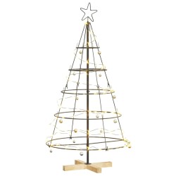 Arbre en cône de Noël avec support Noir 126 cm Acier 512852512852