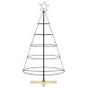 Arbre en cône de Noël avec support Noir 126 cm Acier 512852512852