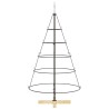 Arbre en cône de Noël avec support Noir 126 cm Acier 512852512852