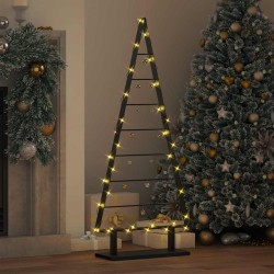 Arbre de Noël en métal avec support Noir 125,5 cm Acier 512853512853
