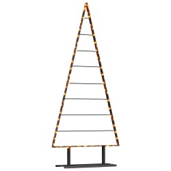 Arbre de Noël en métal avec support Noir 180 cm Acier 512857512857