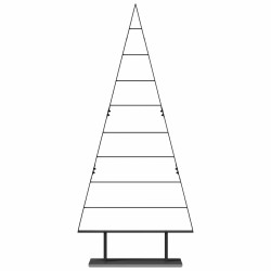 Arbre de Noël en métal avec support Noir 180 cm Acier 512857512857