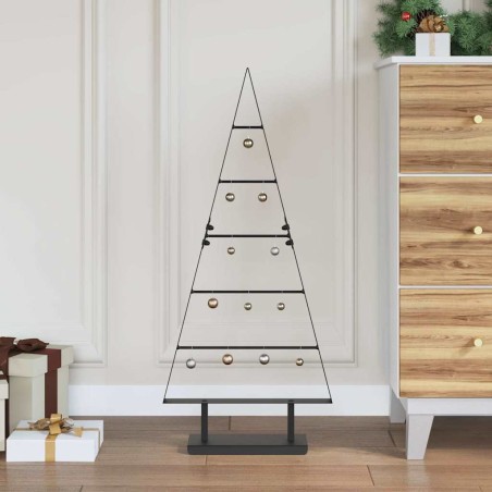 Arbre de Noël en métal avec support Noir 90 cm Acier 512858512858