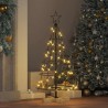 Arbre en cône de Noël avec support Noir 90 cm Acier 512859512859
