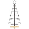 Arbre en cône de Noël avec support Noir 90 cm Acier 512859512859