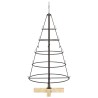 Arbre en cône de Noël avec support Noir 90 cm Acier 512859512859