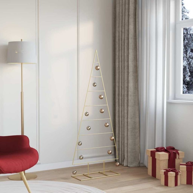 Arbre de Noël en métal Doré 150 cm Acier peint par poudre 512863512863