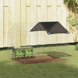 Cage pour lapins Argent 100 x 78 x 78 cm Acier galvanisé 512865512865