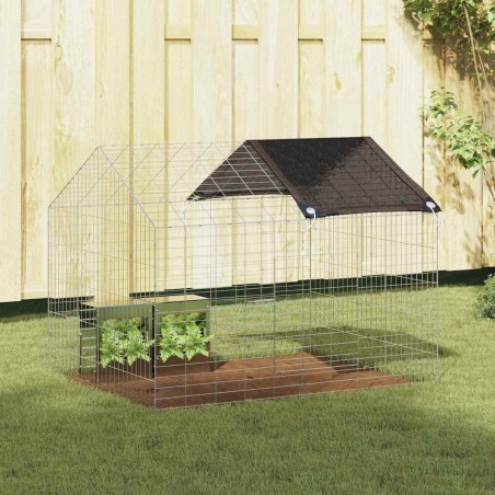 Cage pour lapins Argent 100 x 78 x 78 cm Acier galvanisé 512865512865