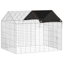 Cage pour lapins Argent 100 x 78 x 78 cm Acier galvanisé 512865512865