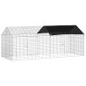 Cage pour lapins Argent 200 x 78 x 78 cm Acier galvanisé 512866512866