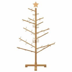 Arbre de Noël en bois Marron 125 cm Bois de pin massif 512881512881