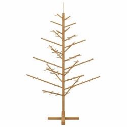 Arbre de Noël en bois Marron 150 cm Bois de pin massif 512883512883