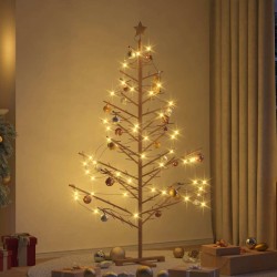 Arbre de Noël en bois Marron 180 cm Bois de pin massif 512884512884