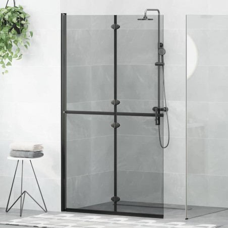 Paroi de douche à l'italienne Noir 110 x 6,5 x 190 cm 512892512892