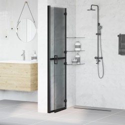 Paroi de douche à l'italienne Noir 110 x 6,5 x 190 cm 512892512892