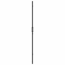 Paroi de douche à l'italienne Noir 110 x 6,5 x 190 cm 512892512892