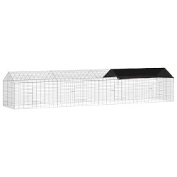 Cage pour lapins Argent 400 x 78 x 78 cm Acier galvanisé 512893512893