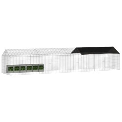 Cage pour lapins Argent 400 x 78 x 78 cm Acier galvanisé 512893512893