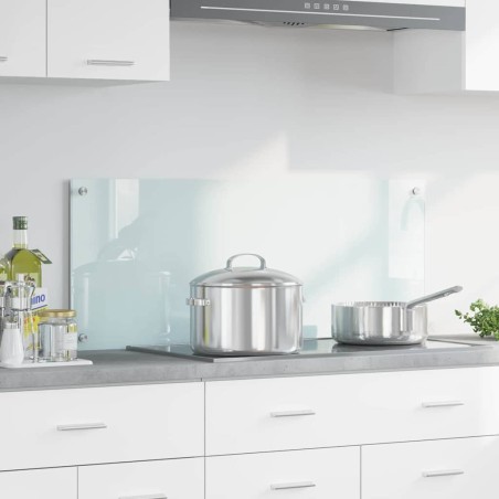 Crédence de cuisine Blanc 100 x 40 cm verre trempé 512896512896
