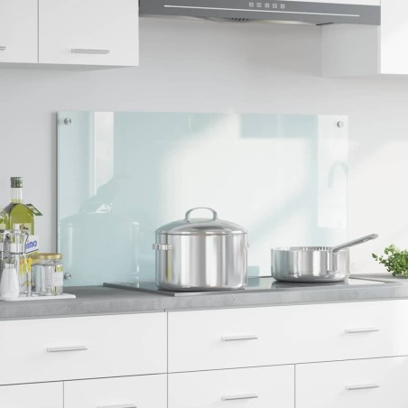 Crédence de cuisine Blanc 100 x 50 cm verre trempé 512897512897