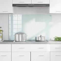 Crédence de cuisine Blanc 100 x 60 cm verre trempé 512898512898