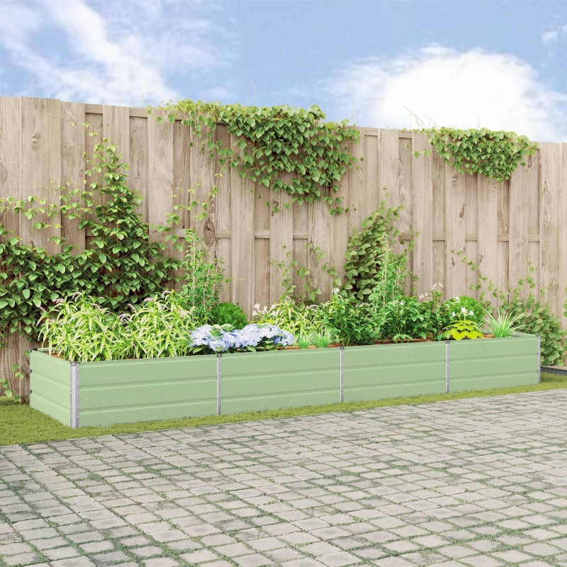 Jardinière Vert pastel 385 x 100 x 45 cm Acier galvanisé 512899512899
