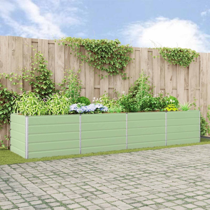 Jardinière Vert pastel 385 x 100 x 75 cm Acier galvanisé 512900512900