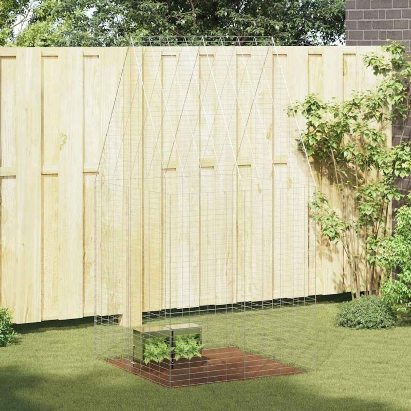 Cage pour lapins Argenté 100 x 100 x 210 cm Acier galvanisé 512903512903