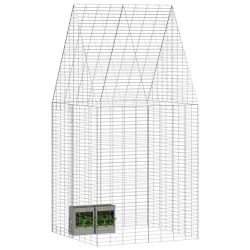 Cage pour lapins Argenté 100 x 100 x 210 cm Acier galvanisé 512903512903