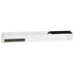 Cage pour lapins Argent 600 x 78 x 78 cm Acier galvanisé 512904512904