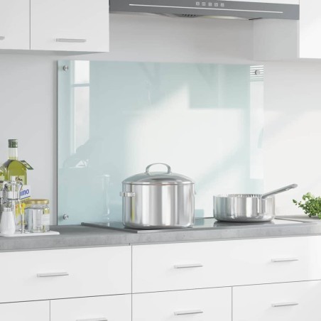 Crédence de cuisine Blanc 90 x 60 cm verre trempé 512905512905