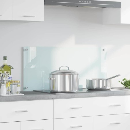 Crédence de cuisine Blanc 90 x 40 cm verre trempé 512906512906