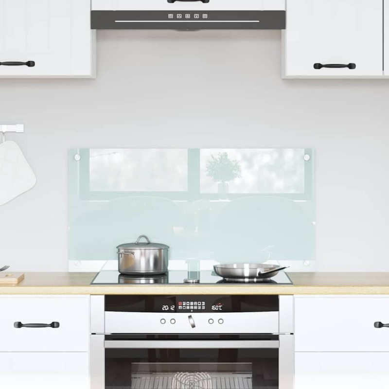 Crédence de cuisine Blanc 80 x 40 cm verre trempé 512908512908