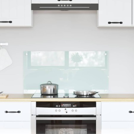 Crédence de cuisine Blanc 80 x 40 cm verre trempé 512908512908