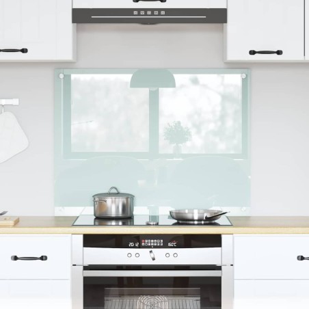 Crédence de cuisine Blanc 80 x 60 cm verre trempé 512913512913