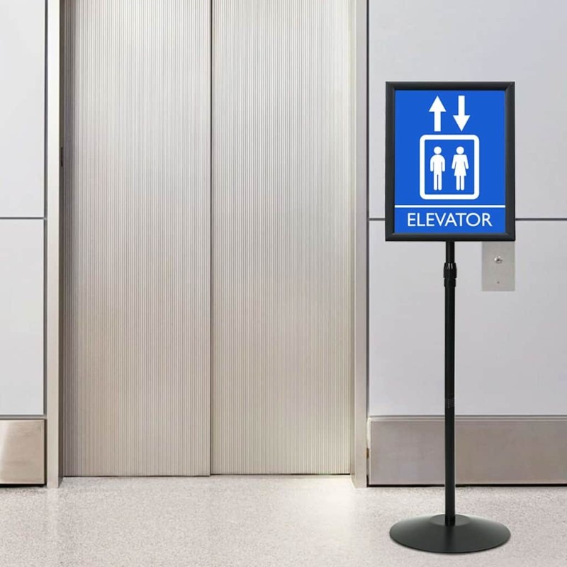 Stand de Poster sur Pied Argenté a3 PVC et Acier 512919512919