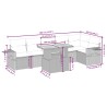 Salon de jardin avec coussins 7 pcs beige résine tressée 512964512964
