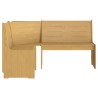 Banc d'angle REINE 151 cm marron miel bois de pin solide 512969512969