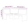 Banc d'angle REINE 151 cm marron miel bois de pin solide 512969512969