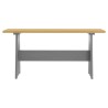 Table à manger et banc REINE marron miel gris bois pin solide 512971512971