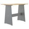 Table à manger et banc REINE marron miel gris bois pin solide 512971512971