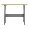 Table à manger et banc REINE marron miel gris bois pin solide 512971512971