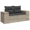 Salon de jardin 5 pcs avec coussins gris clair résine tressée 512981512981