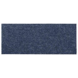Tapis d'escalier autocollants 15 pièces 60 x 25 cm Gris Bleu Rectangulaire 512983512983