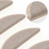 Tapis d'escalier 15 pièces 56 x 17 x 3 cm Argent Demi-rond 512988512988
