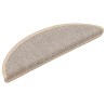 Tapis d'escalier 15 pièces 56 x 17 x 3 cm Argent Demi-rond 512988512988