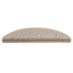 Tapis d'escalier 15 pièces 56 x 17 x 3 cm Argent Demi-rond 512988512988