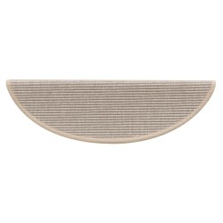 Tapis d'escalier 15 pièces 56 x 17 x 3 cm Argent Demi-rond 512988512988