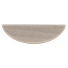 Tapis d'escalier 15 pièces 56 x 17 x 3 cm Argent Demi-rond 512988512988
